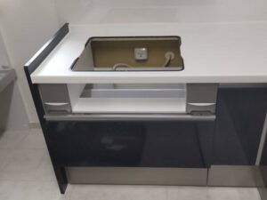 千葉キッチン取付け隊　ハイブリッドコンロに取替　施工前